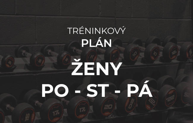 Tréninkový plán Ženy (dělené tělo)  po - st - pá