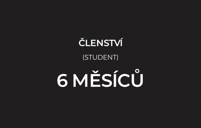 ČLENSTVÍ 6 MĚSÍCŮ POSILOVNA (student)