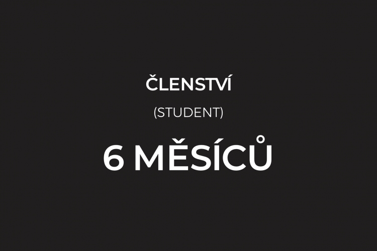 ČLENSTVÍ 6 MĚSÍCŮ POSILOVNA (student)